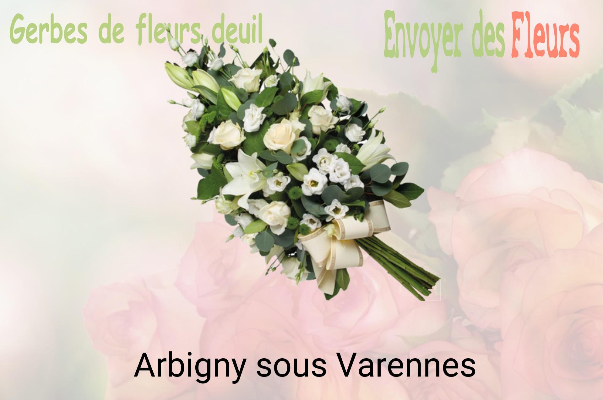 Gerbe de fleurs de deuil livrée à Arbigny-sous-Varennes